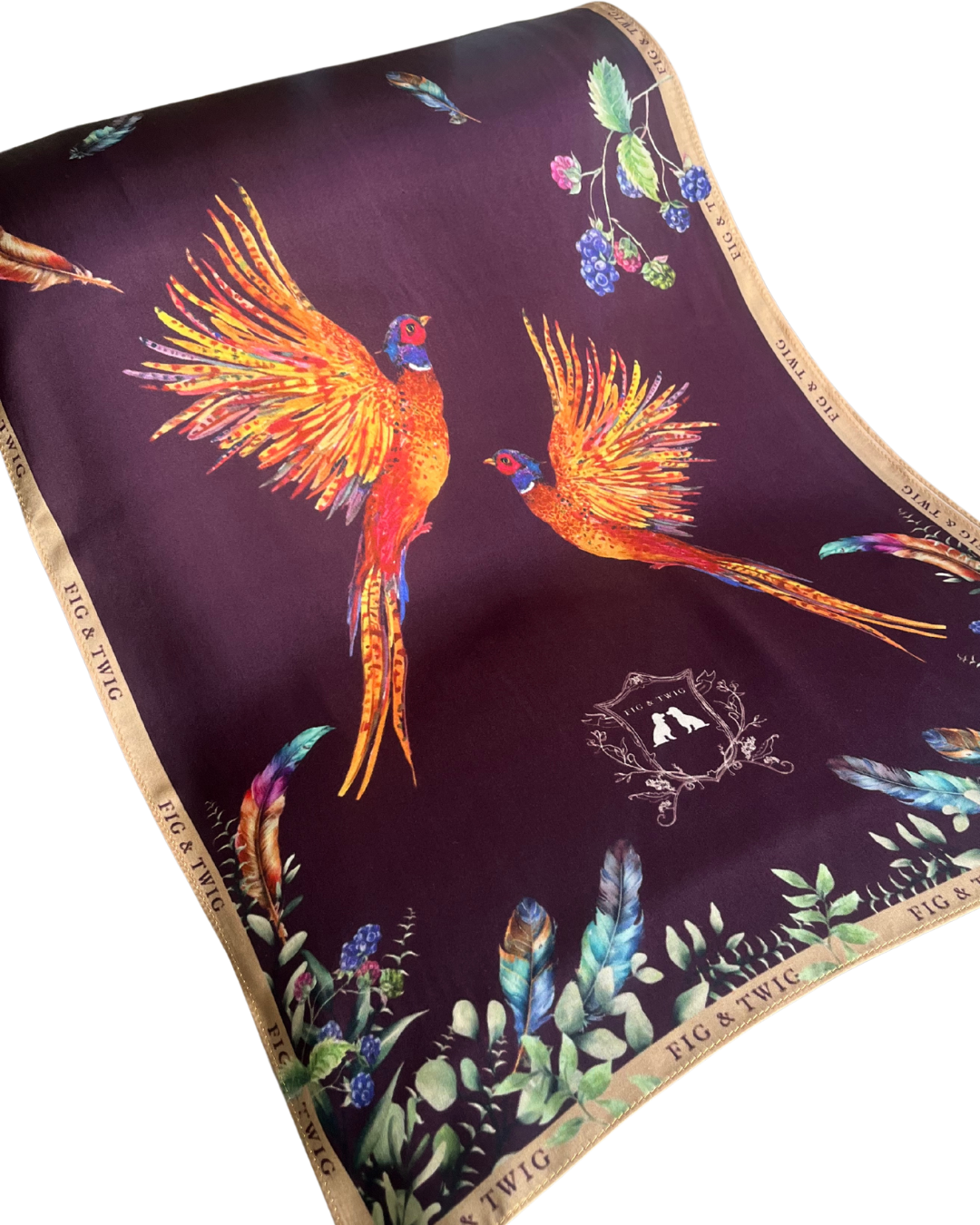 Silk Scarf - Pheasant Flurry